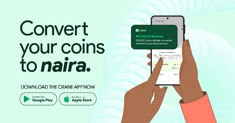 usecrane_'s tweet photo. ⚡Convert your Coins to Naira Instantly!

Crane helps you to convert your coin to naira very fast and it is:

✅ Simple.
✅ Fast. 
✅ Hassle-free.

Download Crane Now