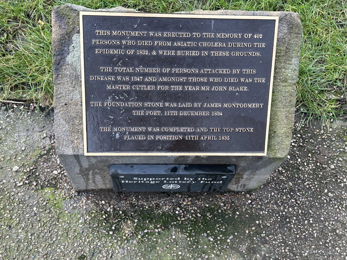 MedenHumanities's tweet photo. Sheffield's monument to the victims of the Cholera outbreak of 1832. Great links to our Britain Health and the People course in GCSE History https://t.co/DV2F740Iwm