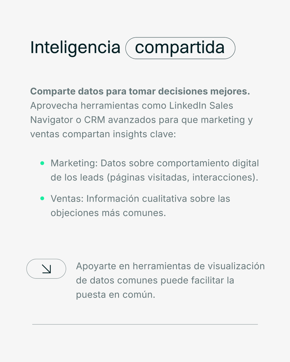 ConvertiaICA's tweet photo. Hemos preparado este carrusel con claves accionables para mejorar la colaboración entre marketing y ventas, optimizar procesos y, lo más importante, generar más impacto en el negocio.

Si en tu empresa aún os cuesta alinear estos equipos, este contenido te interesa 💡

#Marketing https://t.co/mD86ONgrFC