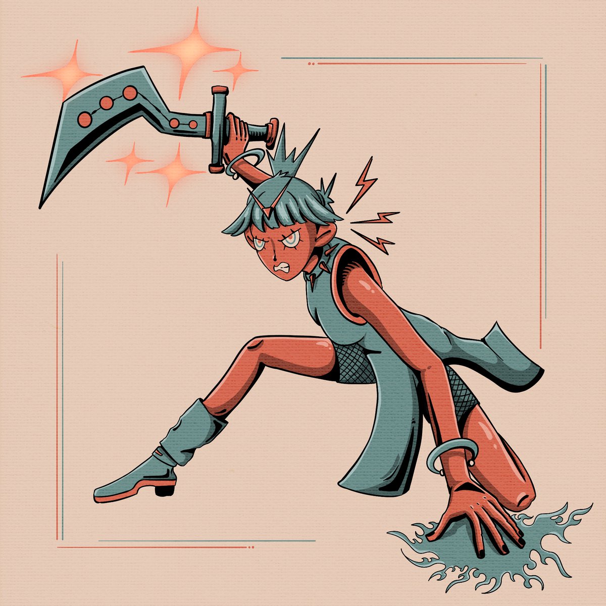 arissamaa's tweet image. Good morning ☀️
Finally, my genesis at @salvor_io 

"Zyra-Voltstrike" 
Reserve price: 1 $AVAX
Auction in 2 Days 

New design characters and new collections, Links on below!🧵