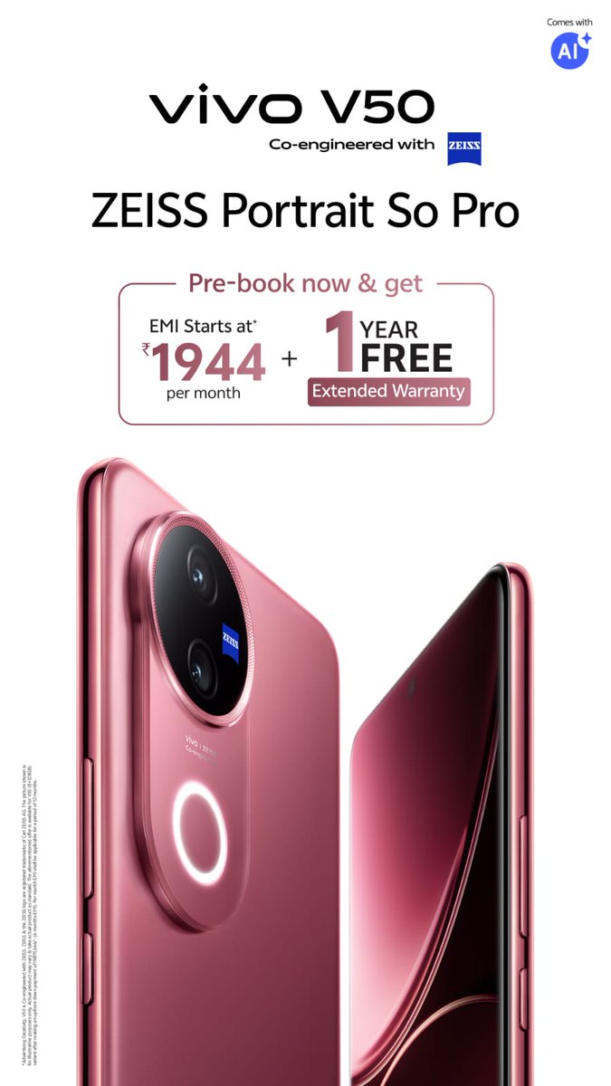 I am very excited to purchase this new smartphone with a great offer so don't miss this opportunity to purchase 
#vivoV50