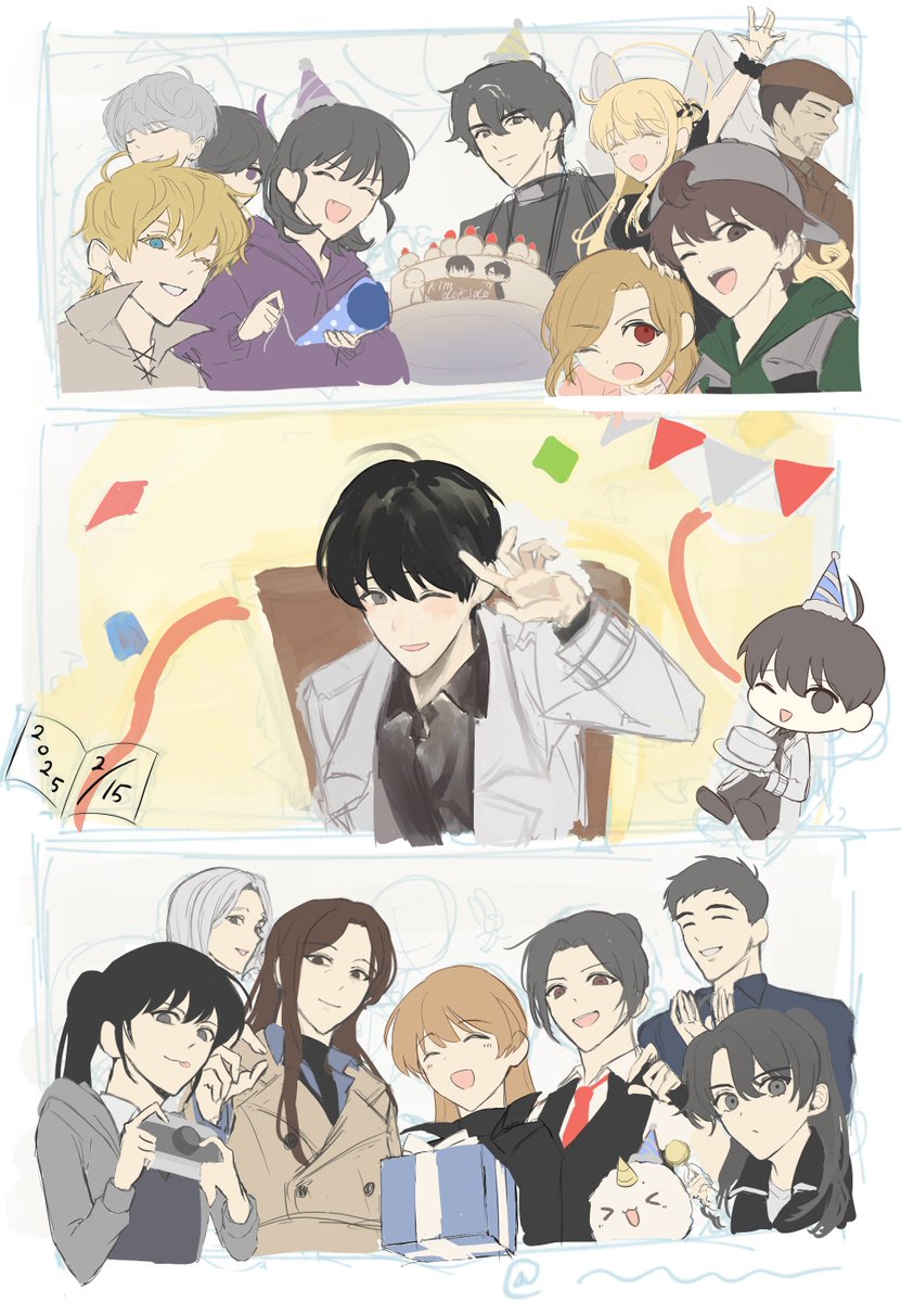 ラフの時に実は🐉🖤もいた(｢・ω・)｢