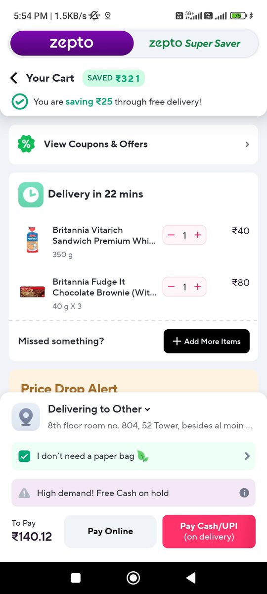 hamm_pvt's tweet photo. LOL! Since a month @ZeptoNow is making fool to everyone you open the app any time to order it always shows free cash on hold due to high demand. And this happens all the time not on specific times. Stop fooling if u don't want to give free cash kindly don't give it🙏🏻 💯 https://t.co/W18lRQdtnW