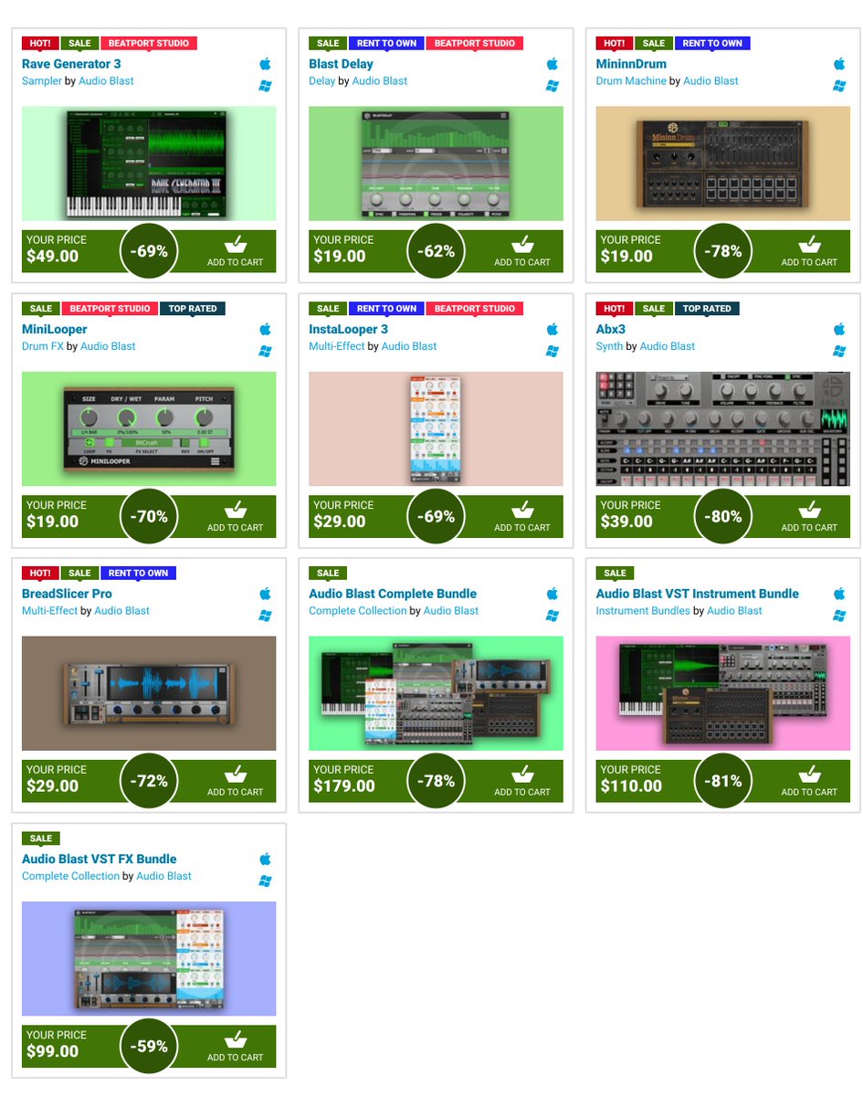 Up to 81% off in the Audio Blast PIB 13th Anniversary Sale. Offer ends March 2nd.

🔗 pluginboutique.com/deals/show?sal… [affiliate link]

<a href="/AudioBlastVST/">Audio Blast</a>