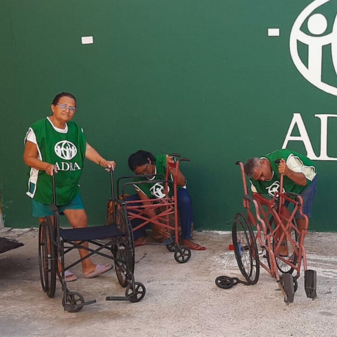 ADRAIntl's tweet photo. 🚨 Over 18.6M people in Brazil live with disabilities. In Fortaleza, Wheels of Hope by @ADRABrasil restores wheelchairs, giving dignity & independence to those in need.
💙 Let’s celebrate the power of compassion and inclusion!
#WheelsOfHope #ADRA #HopeInAction https://t.co/uJqYkkZmML