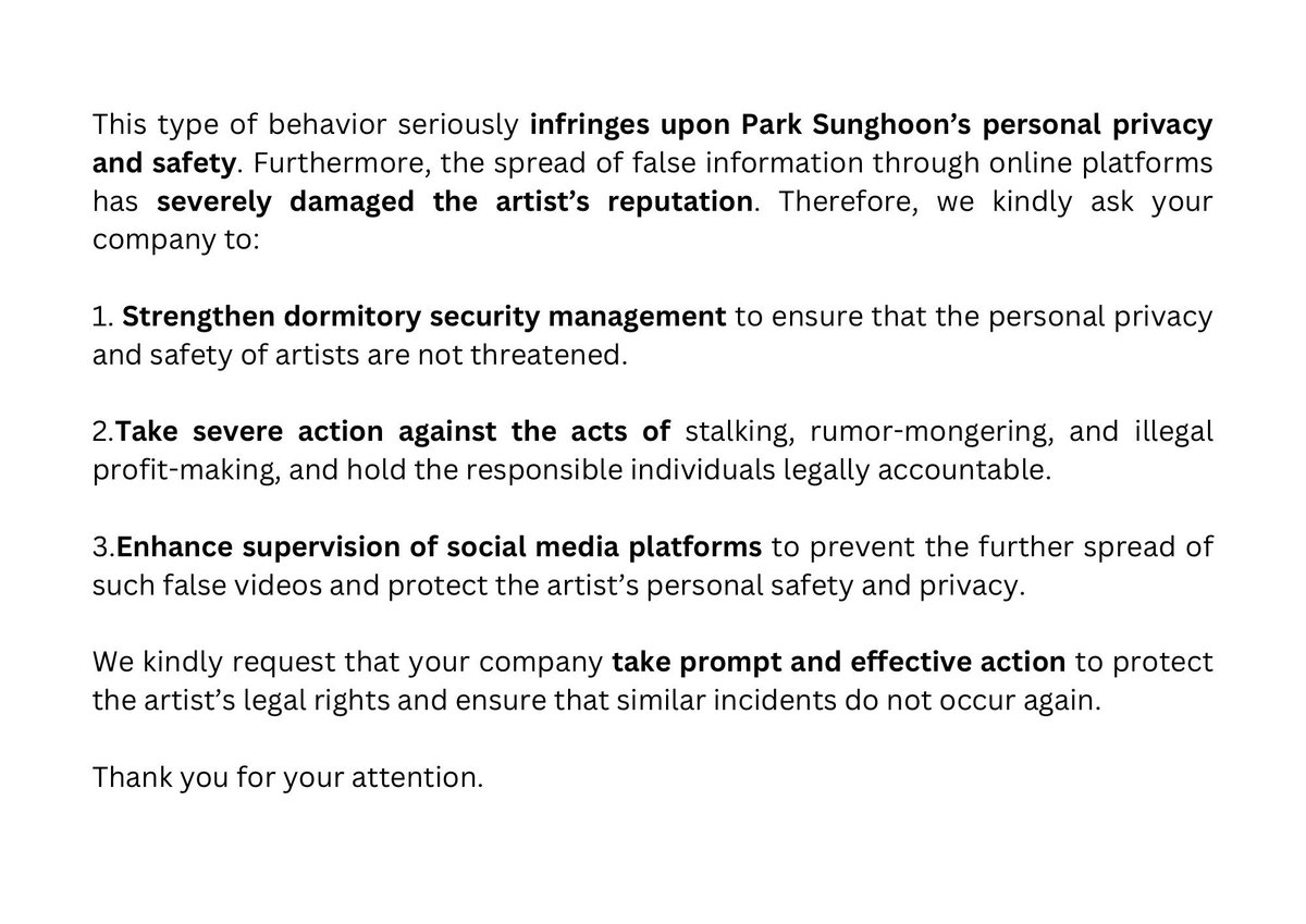 PSH_Snowland (@psh_snowland) on Twitter photo 🚨 Do your job <a href="/HYBEOFFICIALtwt/">HYBE OFFICIAL</a> <a href="/BELIFTLAB/">BELIFT LAB</a> . Stalking, illegal filming, and profiting off Sunghoon’s privacy must not be ignored. Take action now!
BELIFT LAB PROTECT SUNGHOON
#WeSTANDwithSUNGHOON
#항상_성훈이를_지켜줄게
#BELIFTRespectSUNGHOON 🚨 Do your job <a href="/HYBEOFFICIALtwt/">HYBE OFFICIAL</a> <a href="/BELIFTLAB/">BELIFT LAB</a> . Stalking, illegal filming, and profiting off Sunghoon’s privacy must not be ignored. Take action now!
BELIFT LAB PROTECT SUNGHOON
#WeSTANDwithSUNGHOON
#항상_성훈이를_지켜줄게
#BELIFTRespectSUNGHOON