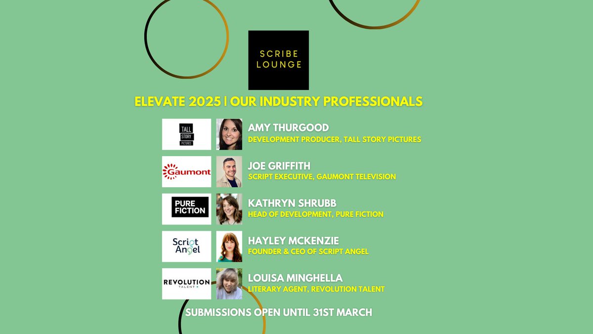 Scribe Lounge UK (@uk_scribe) on Twitter photo ✨Elevate 2025 NEWS!✨
We're delighted to say that Revolution Talent Agent, <a href="/MinghellaLouisa/">Louisa Minghella is now on Bluesky</a> has been added to prize pitches! 🔥
🚨Entries close 31st March 2025
Full details and how to enter 🔗👇
community.scribelounge.com/c/scribe-loung… ✨Elevate 2025 NEWS!✨
We're delighted to say that Revolution Talent Agent, <a href="/MinghellaLouisa/">Louisa Minghella is now on Bluesky</a> has been added to prize pitches! 🔥
🚨Entries close 31st March 2025
Full details and how to enter 🔗👇
community.scribelounge.com/c/scribe-loung…