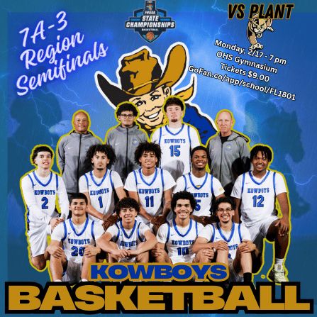 Kowboys Athletics (@kowboyathletics) on Twitter photo #KowboyCountry - BIG one tonight! Boys B-ball bidding to advance in the #FHSAA State Series - 7A-3 Region Semis tonight 7 pm vs. Plant! Tickets $9 online at: buff.ly/3T5TlCQ. Hope to see you there! #KowboyUp! <a href="/osvarsity/">Sentinel Varsity</a> <a href="/osceolasports/">News-Gazette Sports</a> <a href="/sdocathletics/">SDOC ATHLETICS</a> <a href="/positiveosceola/">Positively Osceola</a> #KowboyCountry - BIG one tonight! Boys B-ball bidding to advance in the #FHSAA State Series - 7A-3 Region Semis tonight 7 pm vs. Plant! Tickets $9 online at: buff.ly/3T5TlCQ. Hope to see you there! #KowboyUp! <a href="/osvarsity/">Sentinel Varsity</a> <a href="/osceolasports/">News-Gazette Sports</a> <a href="/sdocathletics/">SDOC ATHLETICS</a> <a href="/positiveosceola/">Positively Osceola</a>
