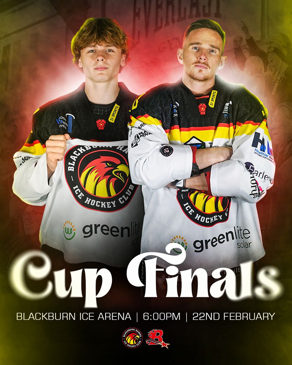 blackburnhawks's tweet photo. 𝗖𝗨𝗣 𝗙𝗜𝗡𝗔𝗟 𝗛𝗢𝗖𝗞𝗘𝗬 𝗧𝗛𝗜𝗦 𝗪𝗘𝗘𝗞𝗘𝗡𝗗... 𝗦𝗣𝗥𝗘𝗔𝗗 𝗧𝗛𝗘 𝗪𝗢𝗥𝗗 🤩
📅 Saturday, 22nd February – Blackburn ⬇
🎟️ https://t.co/E1SMwpujxr
📅 Sunday, 23rd February – Billingham ⬇
🚌 https://t.co/08OYBYMnda

* Season tickets not valid for additional cup games. https://t.co/Dz8Zjjvwo3