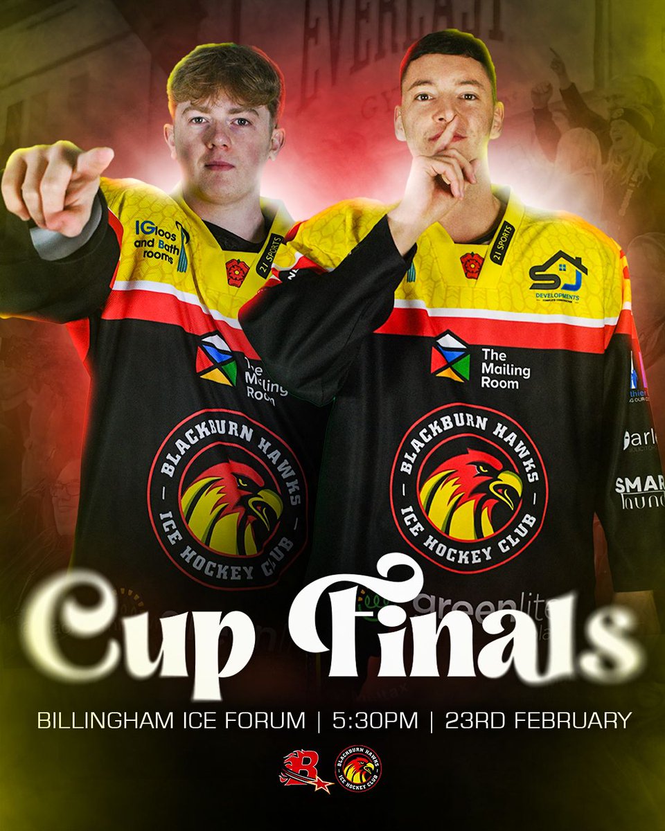 blackburnhawks's tweet photo. 𝗖𝗨𝗣 𝗙𝗜𝗡𝗔𝗟 𝗛𝗢𝗖𝗞𝗘𝗬 𝗧𝗛𝗜𝗦 𝗪𝗘𝗘𝗞𝗘𝗡𝗗... 𝗦𝗣𝗥𝗘𝗔𝗗 𝗧𝗛𝗘 𝗪𝗢𝗥𝗗 🤩
📅 Saturday, 22nd February – Blackburn ⬇
🎟️ https://t.co/E1SMwpujxr
📅 Sunday, 23rd February – Billingham ⬇
🚌 https://t.co/08OYBYMnda

* Season tickets not valid for additional cup games. https://t.co/Dz8Zjjvwo3