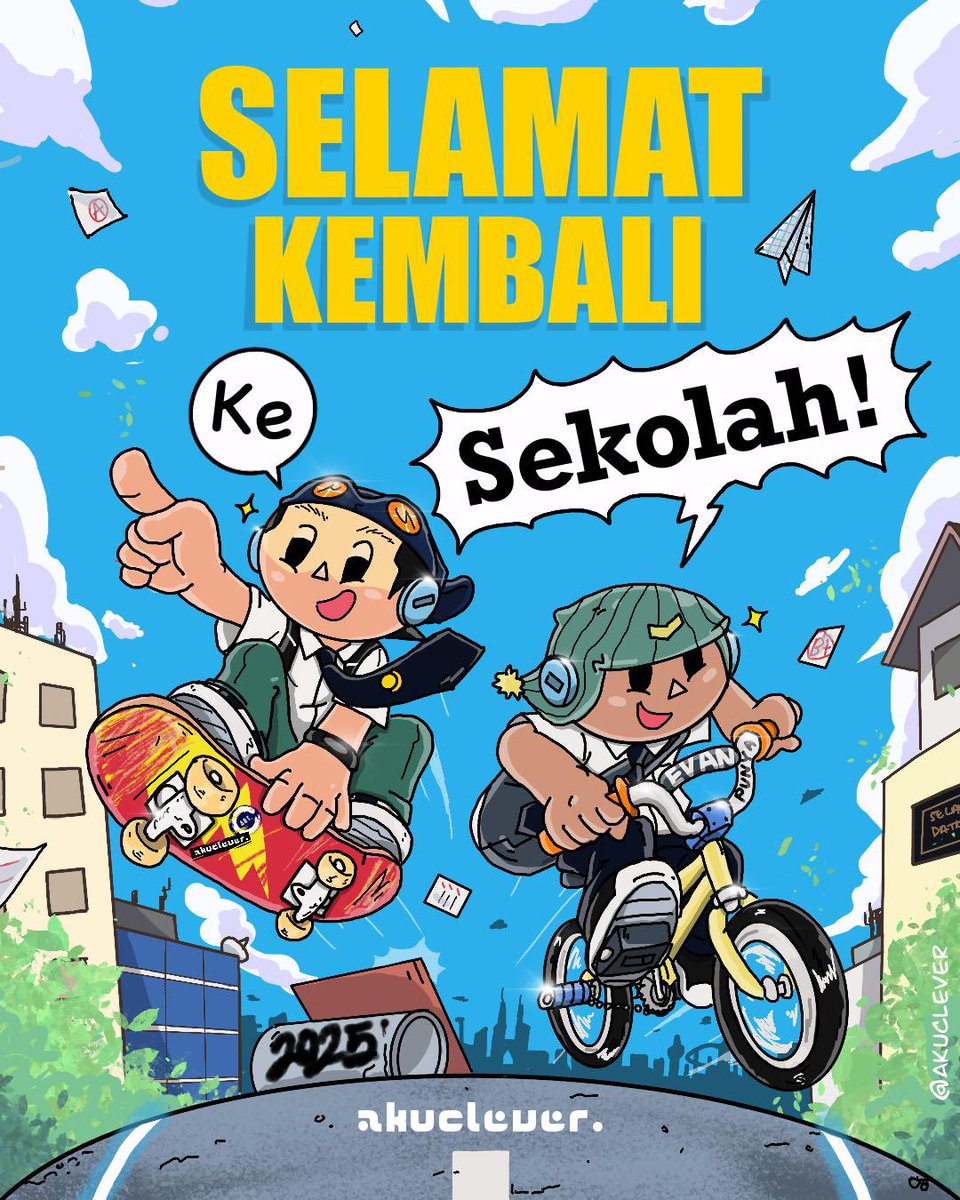 Akuclever's tweet photo. Selamat Kembali ke Sekolah!✨

Kita belajar betul-betul sampai berjaya okay! 

#akuclever #kembalikesekolah https://t.co/HbTO0vbRx0