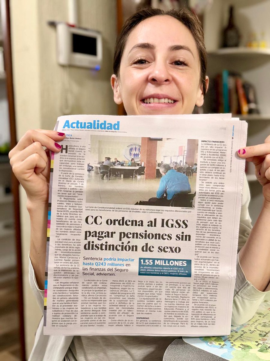 Amanecer con esta noticia en Prensa Libre hace que sienta esperanza en Guatemala, muchas cosas por hacer <a href="/luckyaguilar/">Lucky Aguilar</a> y <a href="/saralarios/">Sara Larios</a> , las quiero chicas poderosas!