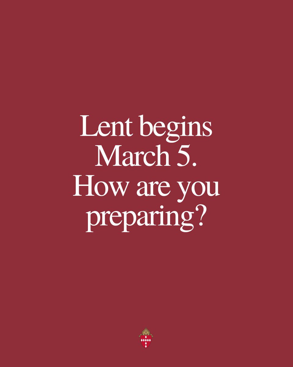 Lent begins on March 5th. As we approach this sacred season, let's start considering how we can deepen our relationship with God through prayer, fasting, and almsgiving. How will you prepare your heart for this journey?