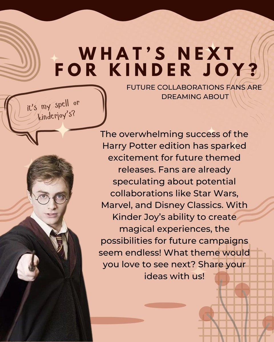 commercio_spmc's tweet photo. Let's deep dive into the Harry Potter edition of kinderjoy and its strategy to gain market success 🪄

#harrypotter #kinderjoy #wizard #commercio https://t.co/Pnd7EnmhqZ