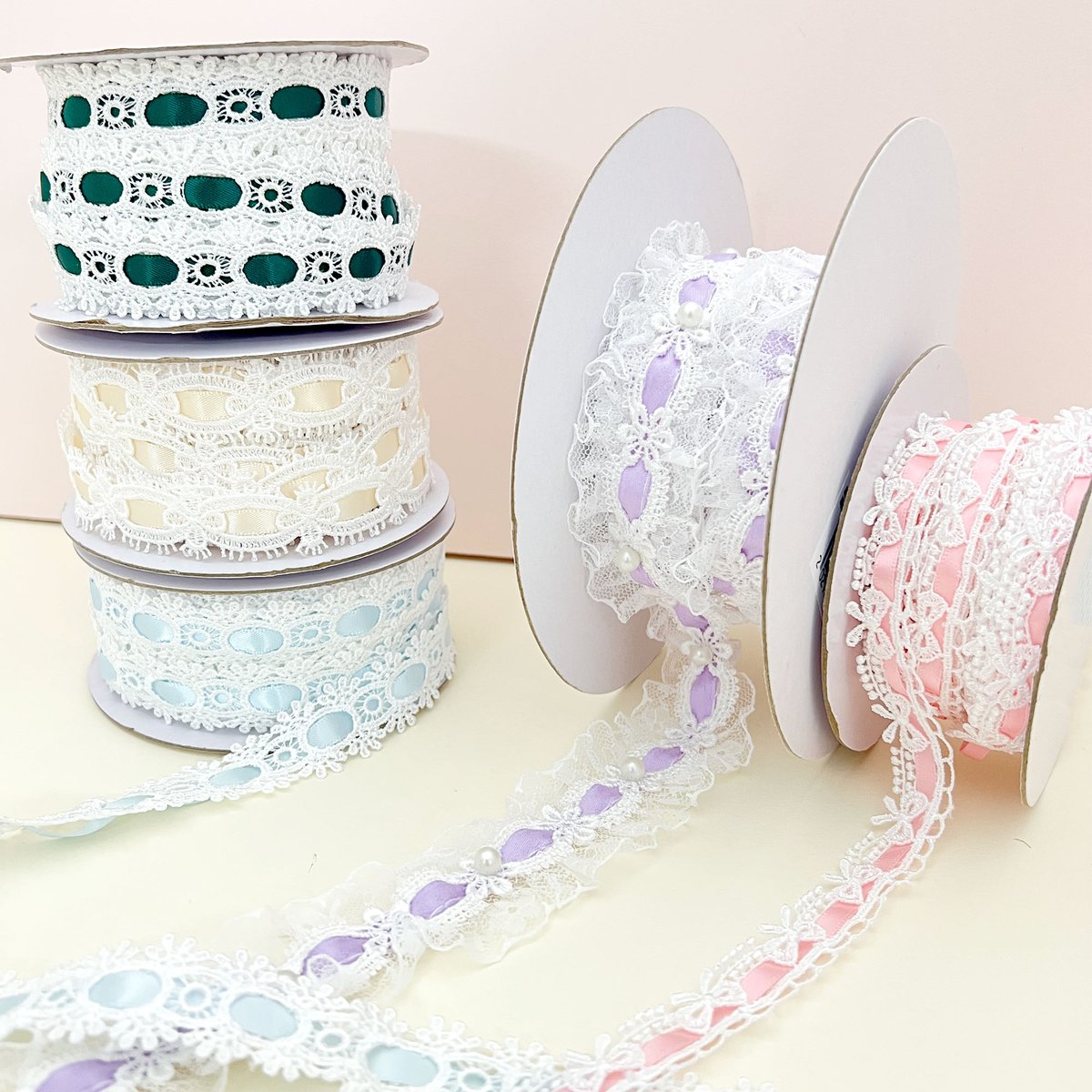 リボンレース カラフルかわいいレースリボンがたくさん入荷🎀 繊細なデザインレース