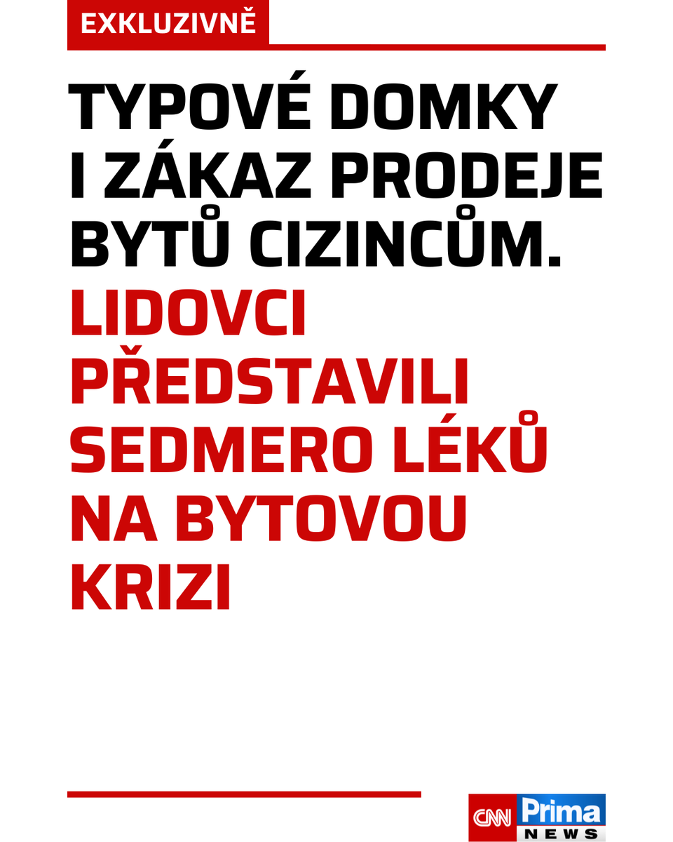 Zajistíme 10 tisíc bytů každý rok pro mladé rodiny, navrhneme podporu typových projektů a zakážeme cizincům mimo EU, aby v Česku skupovali nemovitosti, hlásí lidovci ve svém programu, který má CNN Prima NEWS k dispozici. Článek <a href="/BohuslavovaR/">Renáta Bohuslavová</a> ZDE: cnn.iprima.cz/zakazeme-prode…