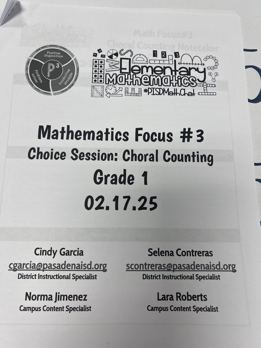 K_LamMath's tweet image. @PISDESMath Break-out Session: Explore Choral Counting with @Tiffany_Lee_7. #MathRoutines #MooreMightyHawks