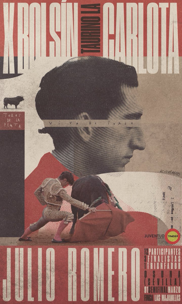 X BOLSÍN TAURINO | Novilleros.

Julio Romero (<a href="/juliooromeero/">julio romero</a>)
09 Noviembre 2002
Osuna (Sevilla)
<a href="/ETAURINAECIJA/">Esc. Taurina Écija</a> 

TEMPORADA 2024/
12 Festejos
16 Orejas
1 Rabo

Diseño: <a href="/EstupinaIvan/">Iván Estupiñá</a> 

#somosfuturo #julioromero #bolsintaurino #jtlacarlota #somostaurinos #los12delbolsín