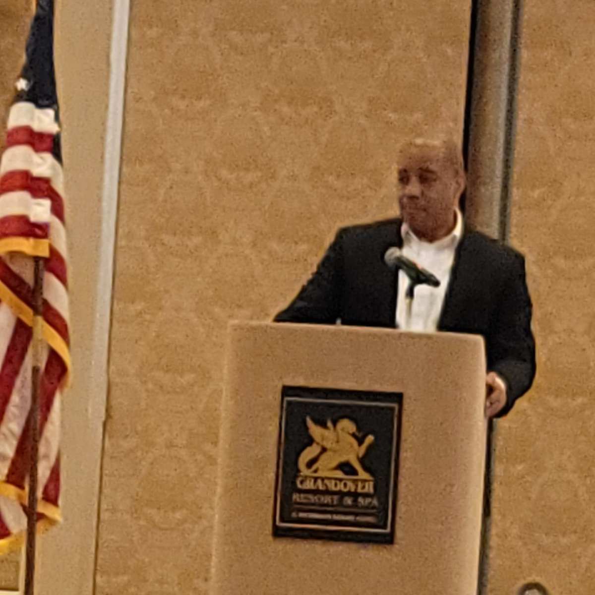 Welcoming Maurice "Mo" Green NC State Superintendent to our CTE Administrator's Conference. #ProgressTCS <a href="/TCSchoolsNC/">Thomasville City Schools</a>