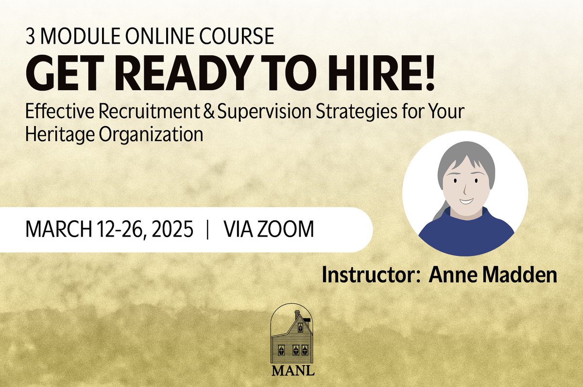 We invite you to register for Get Ready to Hire!, an online course offered by The Museum Association of Newfoundland and Labrador! For more information: museumsnl.ca/online-course-…
