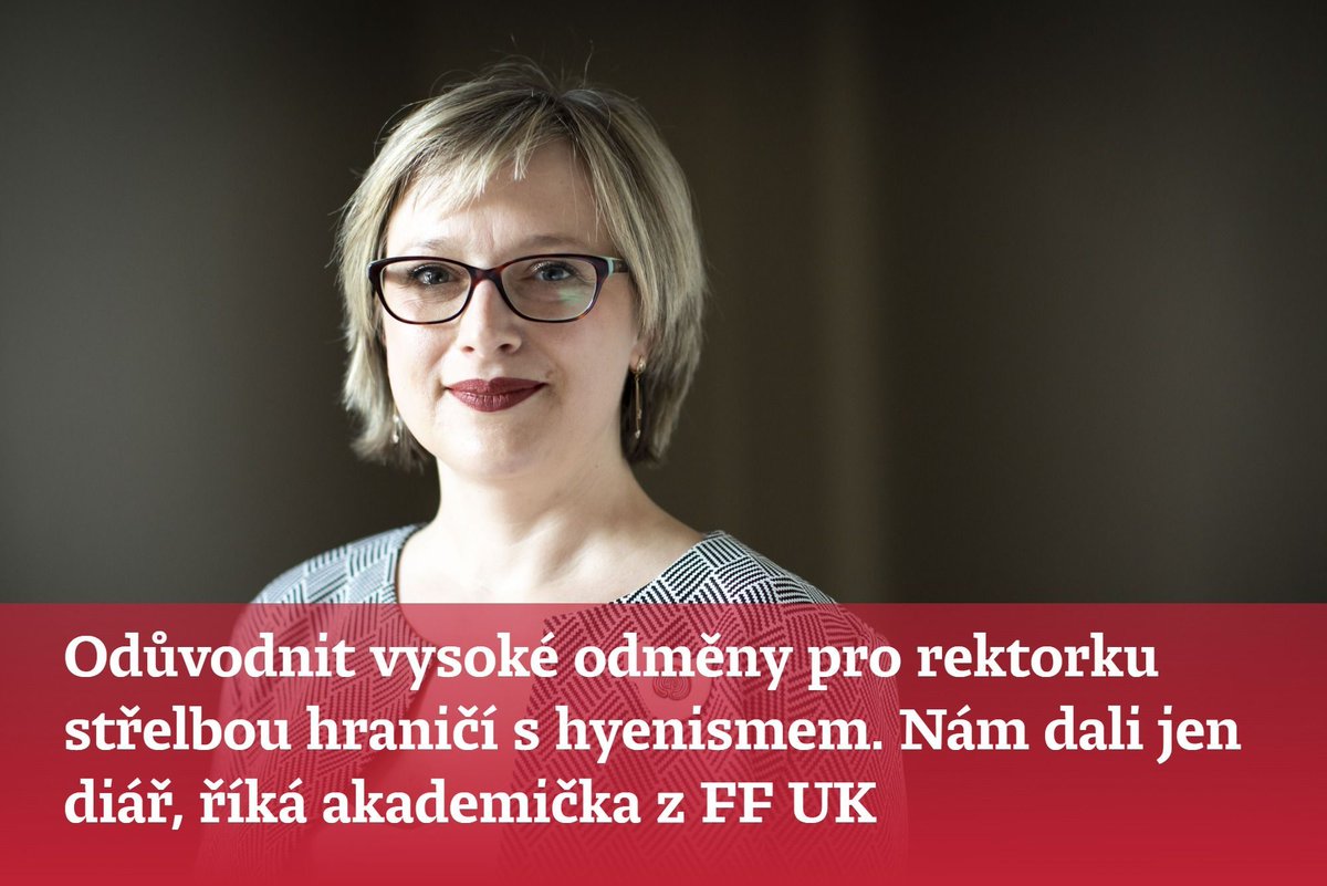 Akademiky pobouřila zpráva, že si rektorka Králíčková a další členové vedení UK vypsali vysoké odměny. „Nedovedu si představit, že bych něco takového tváří v tvář kolegům udělala a pak se ještě držela své židle,“ říká jedna z autorek otevřeného dopisu. denikn.cz/1655284/