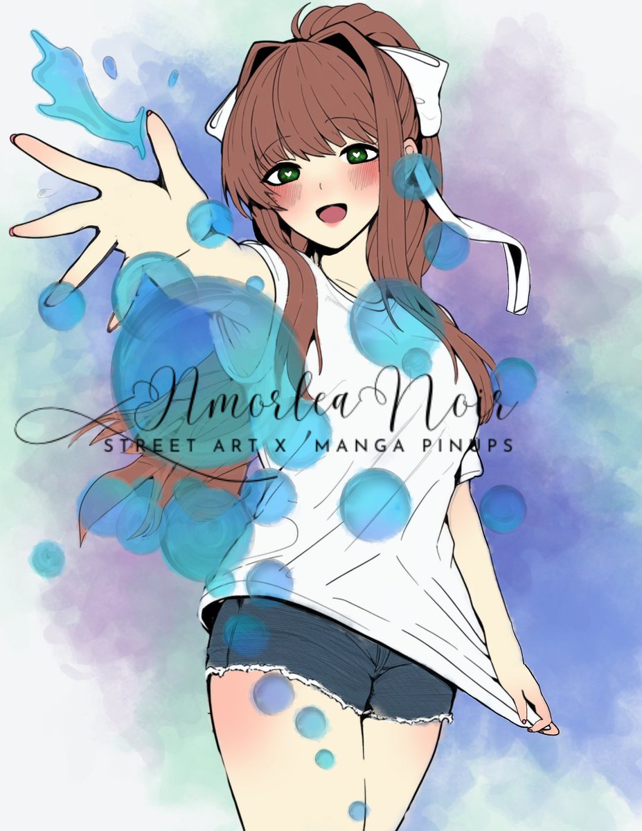 #Monika is now in full color! #DDLC 😌 Thank you <a href="/DJPaintpony/">Rosey PaintPony</a> !!! 😍😍😍