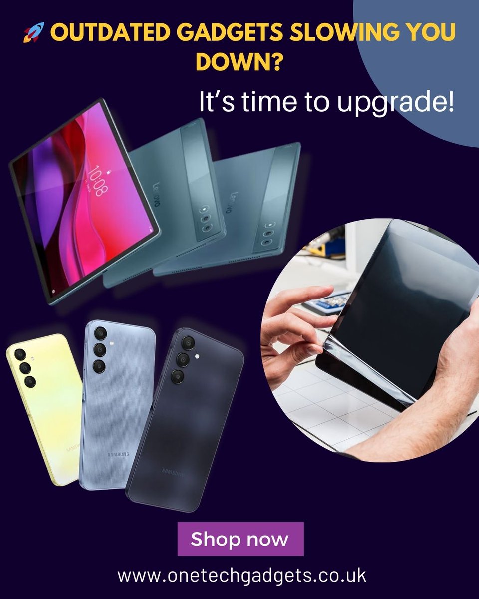 OneTech_Repairs's tweet image. 🚀 Outdated gadgets slowing you down? It’s time to upgrade! Get the latest smartphones, tablets, and laptops at amazing prices! 💻📱✨
📍 Visit our #Carshalton store or shop online.
🔗 onetechgadgets.co.uk 

#SmartphoneDeals #LenovoTablets #TechDeals  #GamingPhones