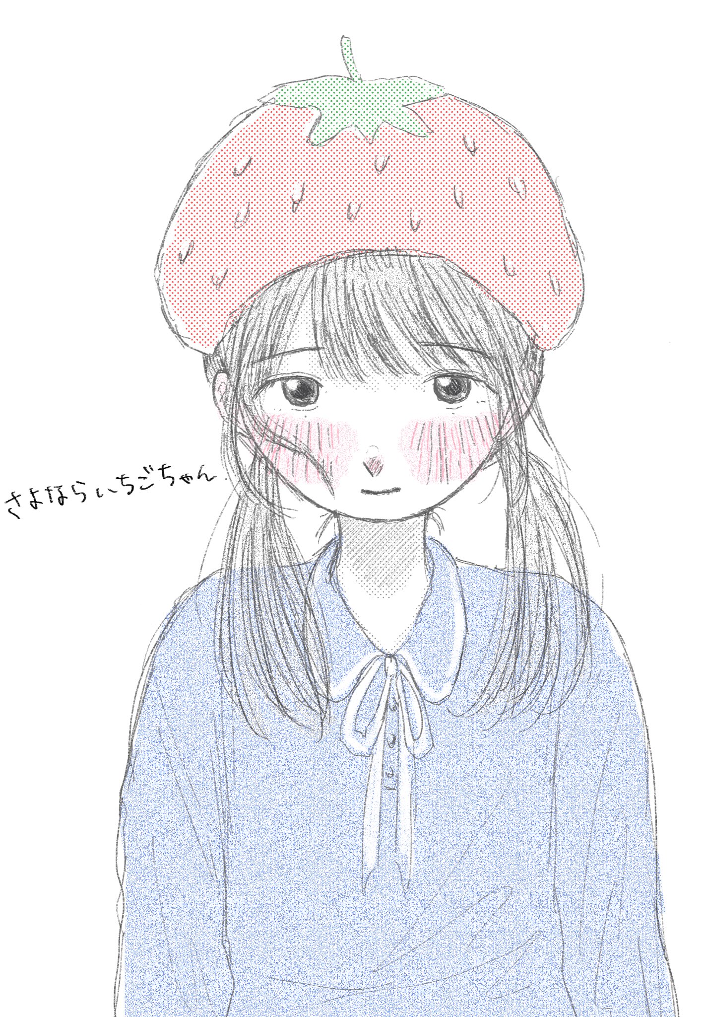 原画　手描き　いちごちゃん　キャンバス　イラスト 水産 on X: 