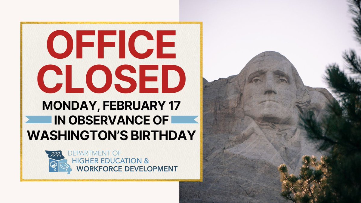 Our office is closed today, February 17, in observance of Washington's Birthday.