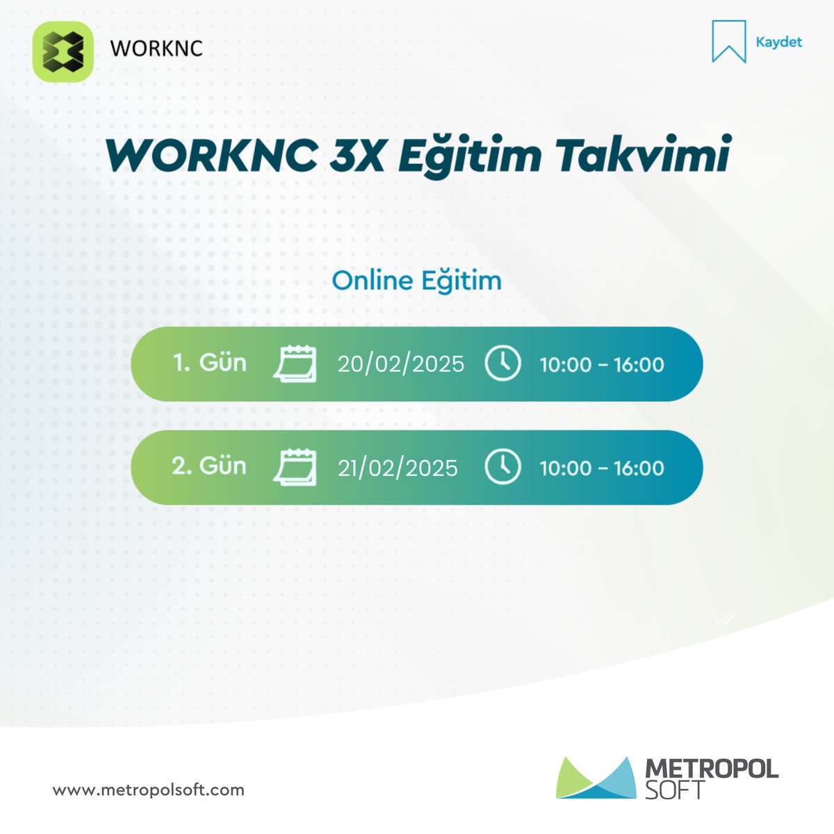 Metropolsoft's tweet photo. 📣Bu ücretsiz eğitimimizde; temel seviyeden başlayarak arayüz, cad komutları, 2,5 eksen, 3 eksen kaba ve 3 eksen finish takım yolları hakkında bilgilendirmeler sağlayacağız.

🚀Ücretsiz kayıt olmak için tıklayın: https://t.co/0zxkAxCgxs

#metropolsoft #worknc #cnc #sanayi #imalat https://t.co/7yAfeMZkTR