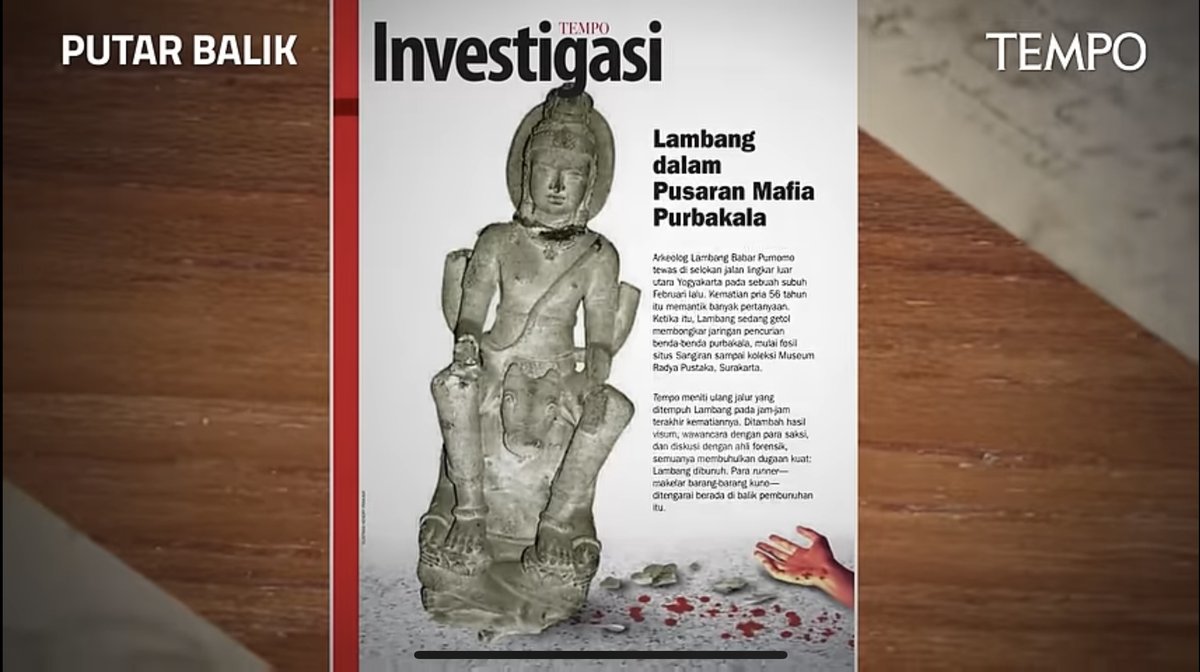 Gue cuman minta kita inget nama: Lambang Babar Purnomo

Seorang arkeolog yang ditemukan tewas di got ketika sedang mengusut kasus mafia artifak sejarah, belum tau siapa pembunuhnya.

Artinya, yang terjadi pada beliau, bisa terjadi juga ke kita kapan aja.

youtu.be/CoDKStHHLsU?si…