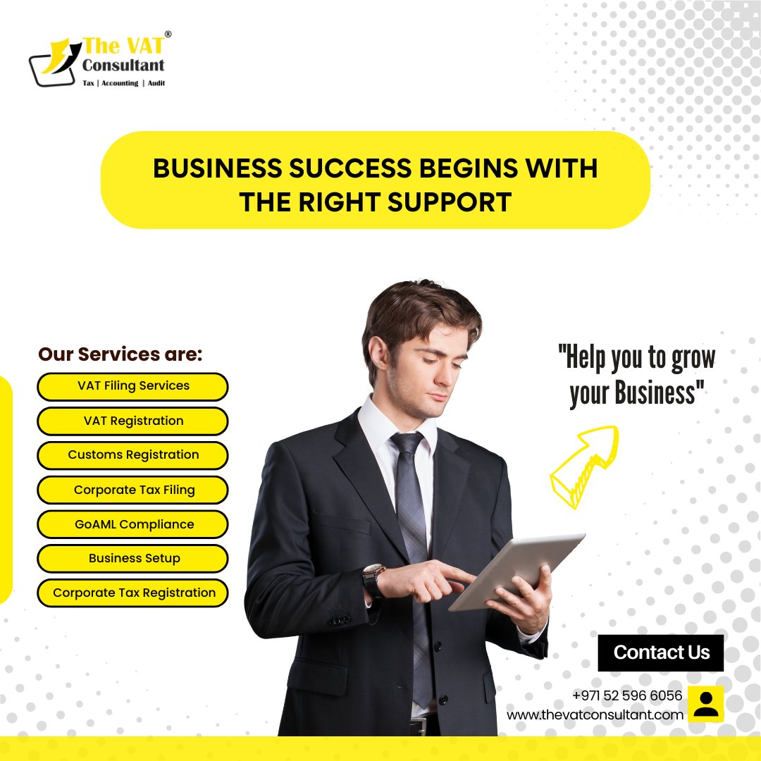 vat_consultants's tweet image. Business Success Begins with the Right Support! 

Running a business in the UAE? Don't let tax &amp;amp; compliance challenges slow you down! The VAT Consultant is here to provide expert guidance &amp;amp; hassle-free solutions to keep your business compliant and thriving. 

#UAECompanies