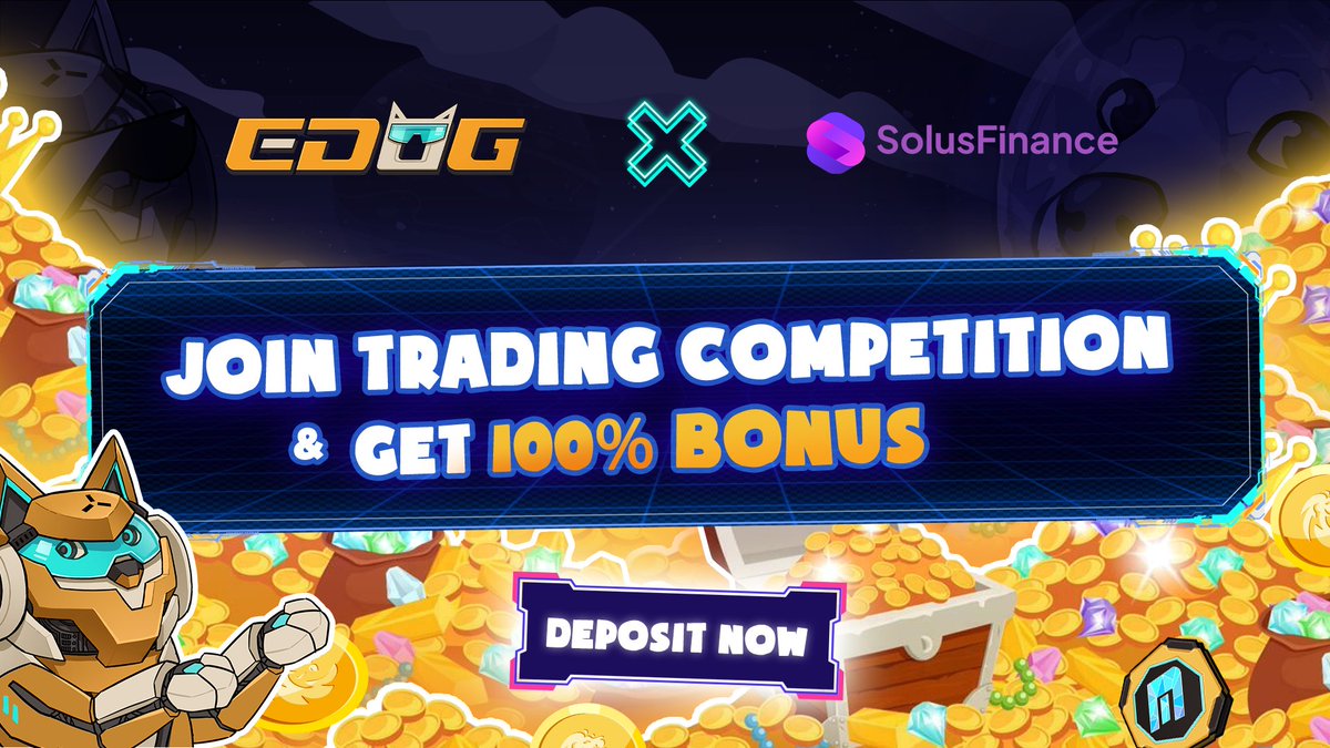 RealEdogApt's tweet image. 💸 EDOG x @solusfinance Trading Competition 💸

🕰️ Time: 17th - 28th, 2025

💰 Rewards: Get 100% bonus for $EDOG users on the first deposit of minimum $15 in the Solus app

How to Jump In
✅ Step 1: MUST Sign up on Solus via this link app.solus.finance/invite/01RTTJ
✅ Step 2: Make your
