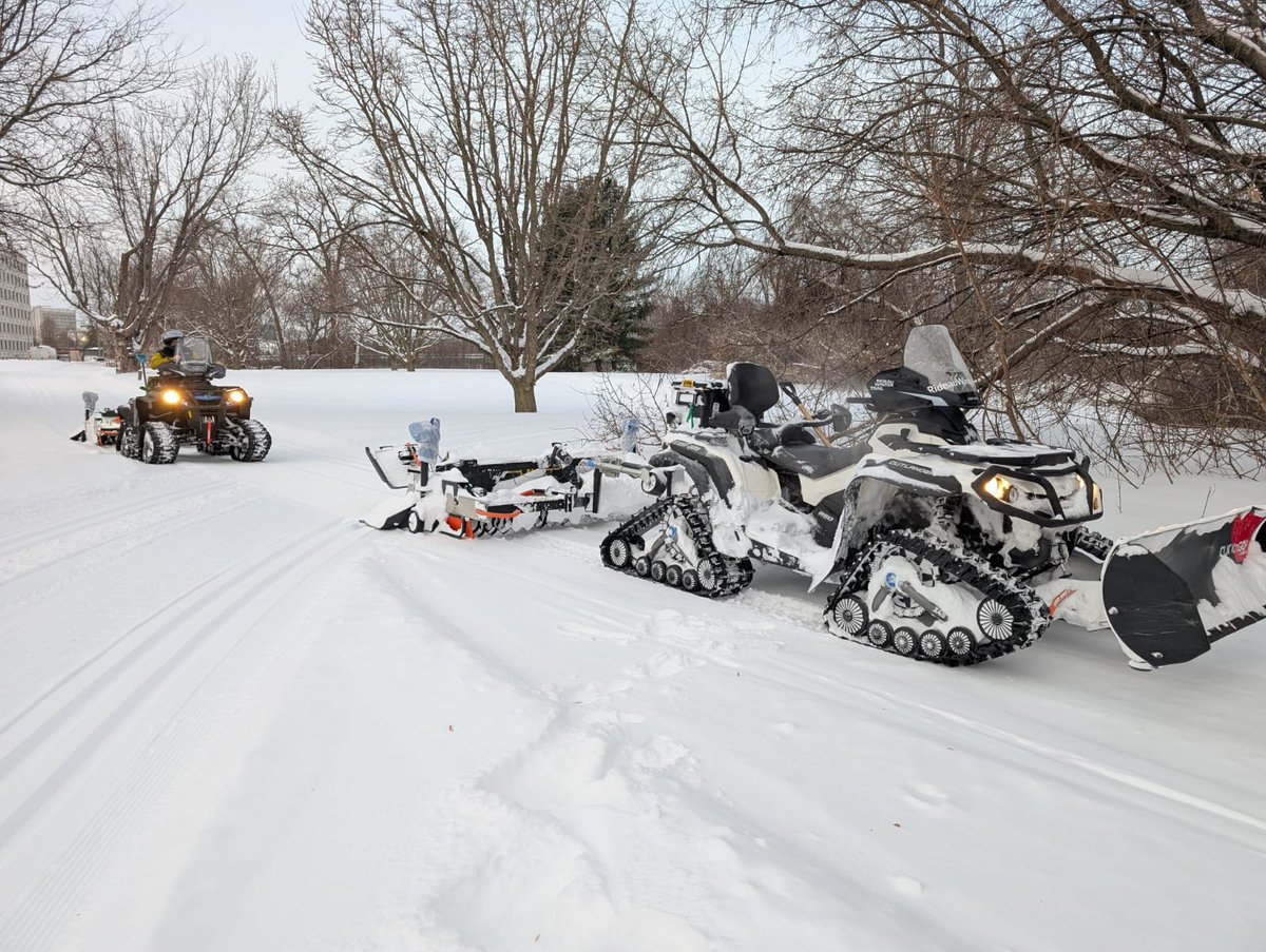 Morning track setting from Donald St. to Bank St. completed. ✅ Happy Family Day!