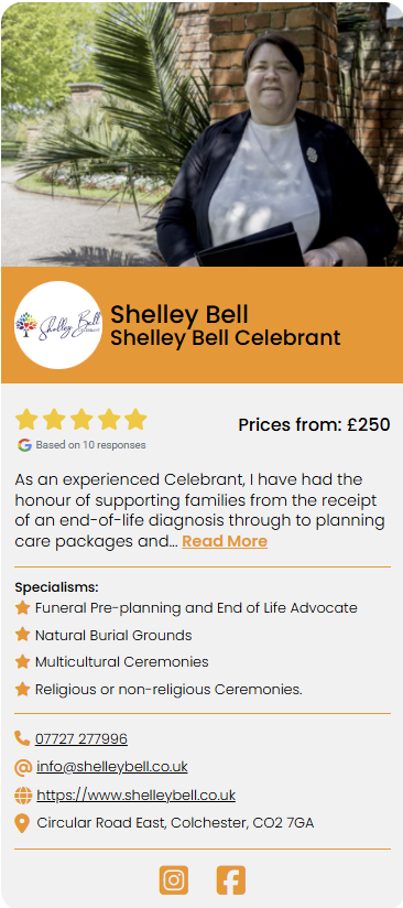 funeralexpert's tweet photo. 🌟 Welcome to the Funeral Experts Celebrant Directory! 🌟

We’re delighted to welcome celebrant Shelley Bell to our growing network of trusted professionals! 🎉

With years of experience, Shelley provides compassionate and personalised ceremonies, supporting families through end-of-life planning, natural burials, and multicultural services. Her dedication to helping families navigate this important journey makes her an invaluable part of our directory.

📍 Based in #Essex #Suffolk
🌐 https://t.co/QhDGPK2WBu
📧 info@shelleybell.co.uk
📞 07727 277996

If you’re looking for a celebrant who truly cares, Shelley is here to help. 💙

📢 Are you a celebrant looking to join a trusted network? 

Visit https://t.co/uIgi5TDx0n to learn more!

#FuneralExperts #Celebrant #FuneralServices #EndOfLifePlanning #BereavementSupport
