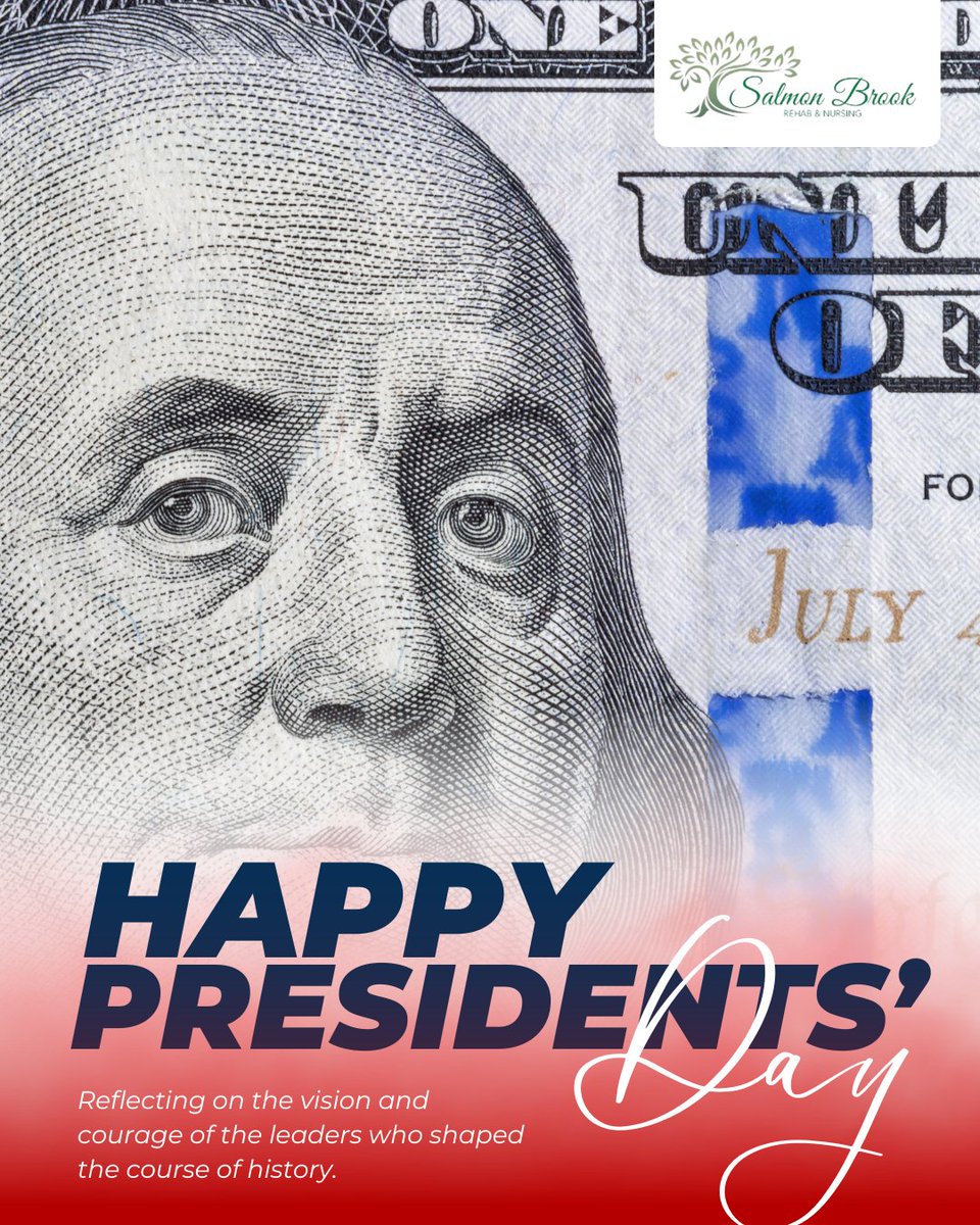 salmonbrooknurs's tweet photo. Happy Presidents’ Day from Salmon Brook!  Today, we take a moment to reflect on history and celebrate the spirit of leadership. #PresidentsDay #SalmonBrook https://t.co/9ngGdCaoaQ