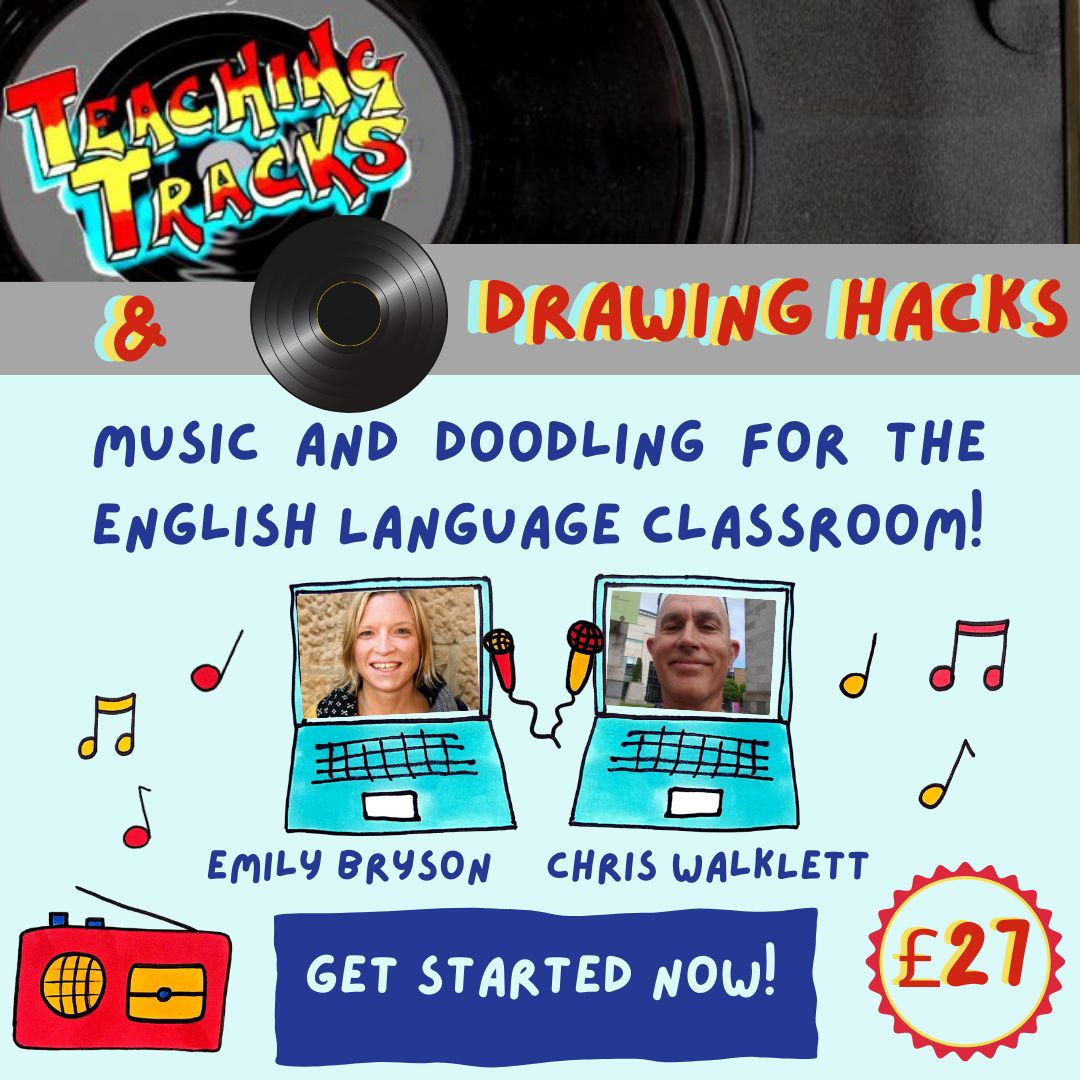 Love music? Love doodling?

Want engaging teaching ideas which support wellbeing and language development?

This online course will bring joy to your day and to your classroom. 😀

Get started now!
emilybrysonelt.com

#ESOL #TESOL #TEFL #tesolteaching #studentwellbeing