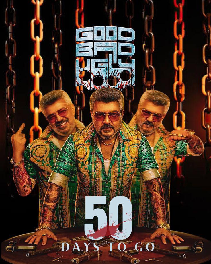 rameshlaus's tweet photo. #GoodBadUglyIn50Days 

#AK 's #GoodBadUgly will have a minimum of 10 Mass/Elevation scenes.. 🔥 

What #Jailer did to #Superstar at the Box office, #GBU will do to #AK 👍 https://t.co/S0iYafs9zW