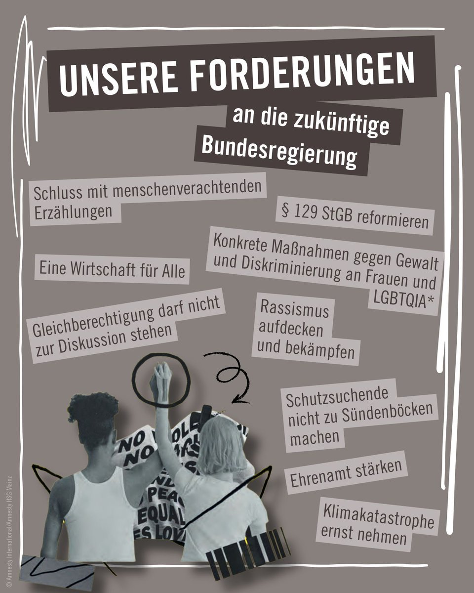 BUNDmainz's tweet photo. Offener Brief der #Amnesty #Hochschulgruppe #Mainz zur #BTW2025 
 https://t.co/WeXXkfSMaG
Wir sind #natürlichdabei! https://t.co/vagF6GpViN