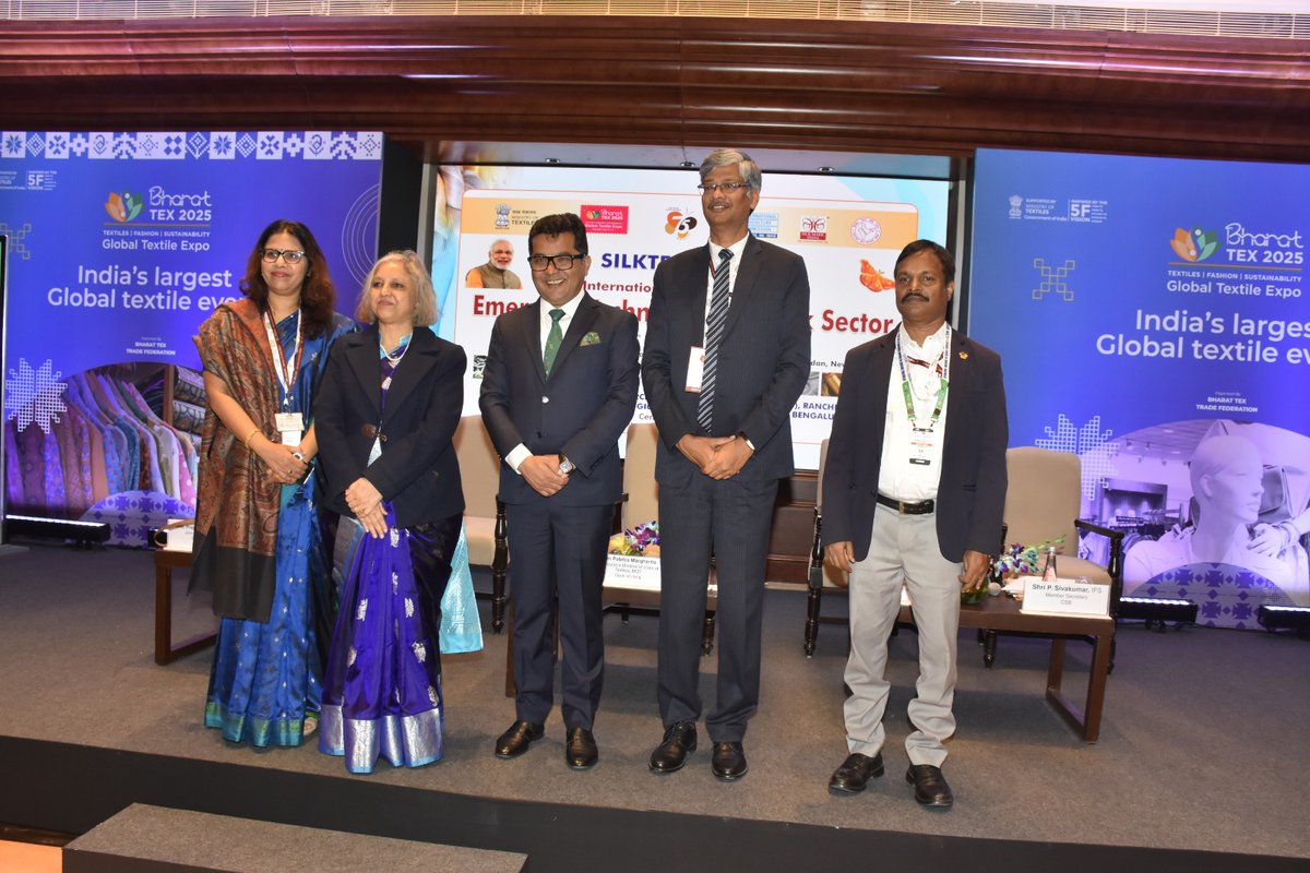 PIB Textiles (@pibtextiles) on Twitter photo Shri <a href="/PmargheritaBJP/">Pabitra Margherita</a>, Union Minister of State for <a href="/TexMinIndia/">Ministry of Textiles</a> & Foreign Affairs inaugurated the <a href="/csbmot/">Central Silk Board Ministry of Textiles</a>'s International Conference - SILKTECH 2025 at Bharat Mandapam.
#BharatTex2025 #BharatTex25
For more details 👇
pib.gov.in/PressReleseDet… Shri <a href="/PmargheritaBJP/">Pabitra Margherita</a>, Union Minister of State for <a href="/TexMinIndia/">Ministry of Textiles</a> & Foreign Affairs inaugurated the <a href="/csbmot/">Central Silk Board Ministry of Textiles</a>'s International Conference - SILKTECH 2025 at Bharat Mandapam.
#BharatTex2025 #BharatTex25
For more details 👇
pib.gov.in/PressReleseDet…