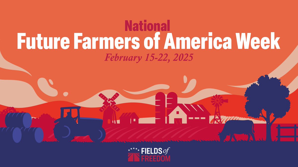FieldsFreedom24's tweet photo. This week, we celebrate and support the future farmers of America! Becoming a farmer is an honorable calling that not many receive. We look forward to all of their hard work to keep food on our nation's dinner tablesย ๐บ๐ธ๐ช
#FFA #futurefarmers #fieldsoffreedom https://t.co/SDfMKcwQwS