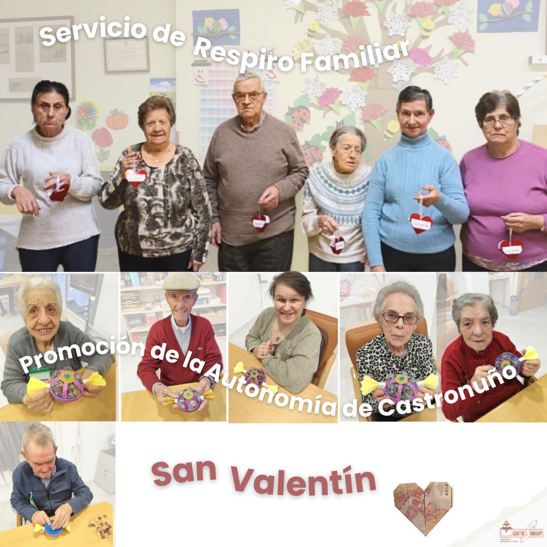 CDR El Sequillo (@cdrsequillo) on Twitter photo Nuestr@s mayores del #ServicioDeRespiroFamiliar en #MedinaDeRioseco y del #ServicioDePromociónDeLaAutonomía en #Castronuño han conmemorado el día de San Valentín elaborando dos manualidades que han hecho con mucho cariño💗🥰Nos encantan
Subvenciona <a href="/jcyl/">Junta de Castilla y León</a>, <a href="/Dip_Va/">DiputaciónValladolid</a> y <a href="/FundlaCaixa/">Fundación ”la Caixa”</a> Nuestr@s mayores del #ServicioDeRespiroFamiliar en #MedinaDeRioseco y del #ServicioDePromociónDeLaAutonomía en #Castronuño han conmemorado el día de San Valentín elaborando dos manualidades que han hecho con mucho cariño💗🥰Nos encantan
Subvenciona <a href="/jcyl/">Junta de Castilla y León</a>, <a href="/Dip_Va/">DiputaciónValladolid</a> y <a href="/FundlaCaixa/">Fundación ”la Caixa”</a>