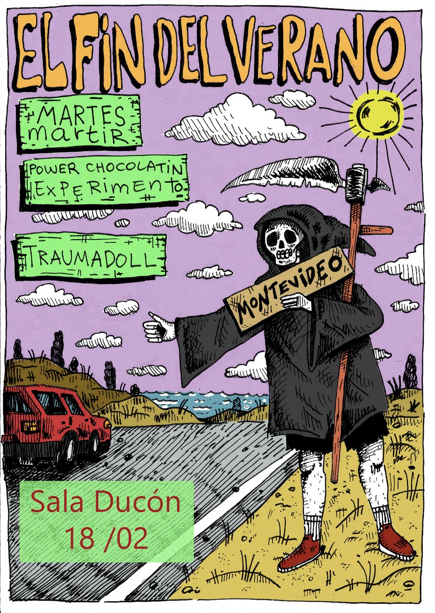 Mañana celebramos el fin del verano.
21 ha en Ducon, junto a Martes Martir y Traumadoll
200 p la entrada
Afiche por el Uni