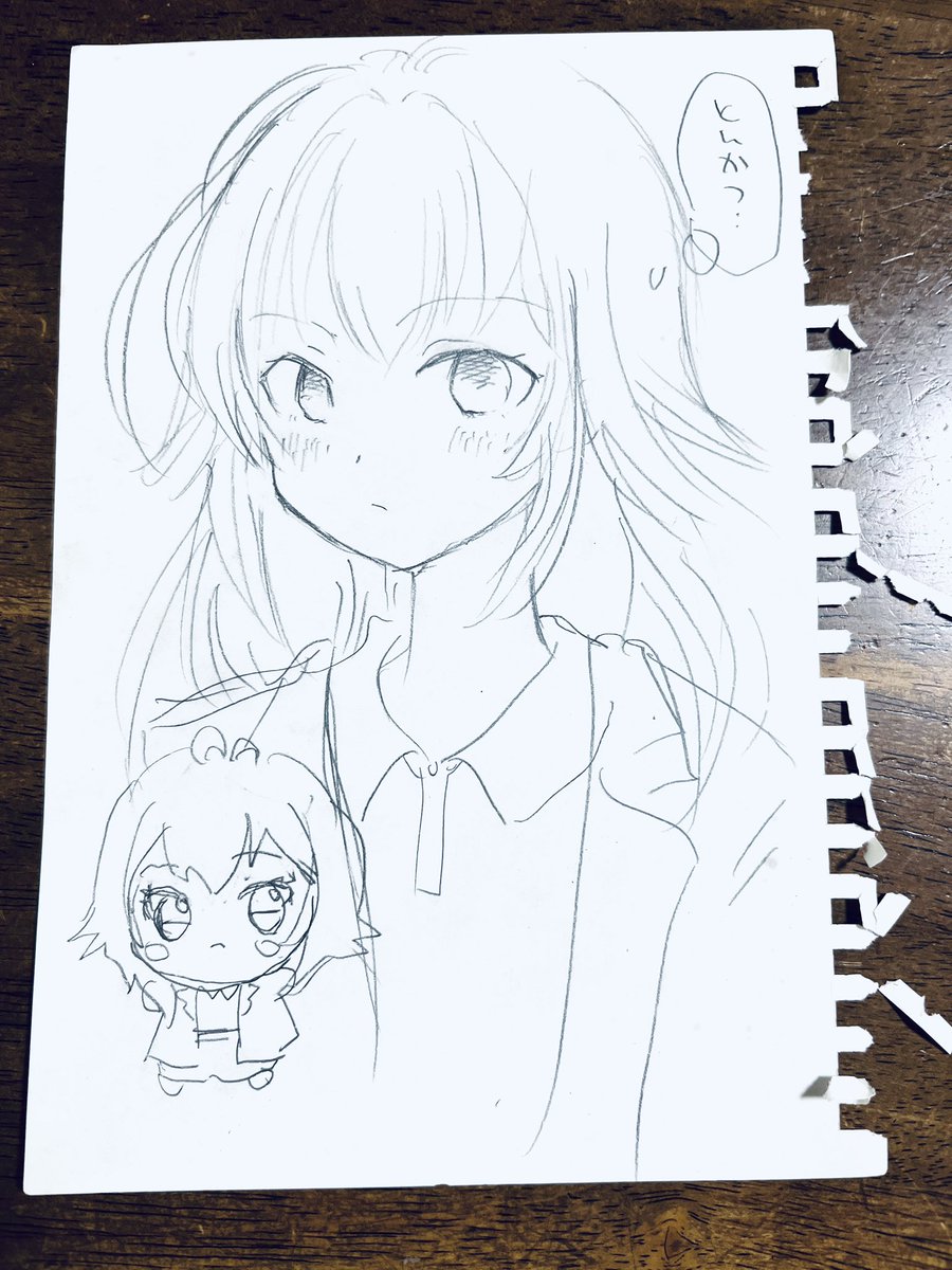 らくがき。学マスの月村手毬さん。 