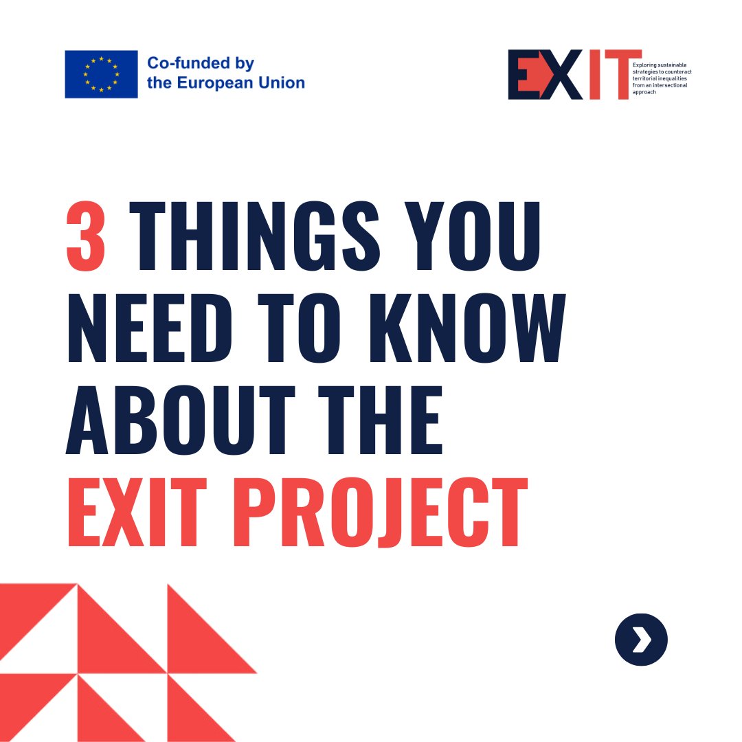 exit_projecteu's tweet image. Our mission is to tackle territorial inequalities across Europe.

Here are three things you need to know about how we aim to achieve this.

👉Discover more at exit-project.eu

#EXITProject #EUPolicy #UrbanDevelopment #InclusiveCommunities #EuropeanCommission #HorizonEU