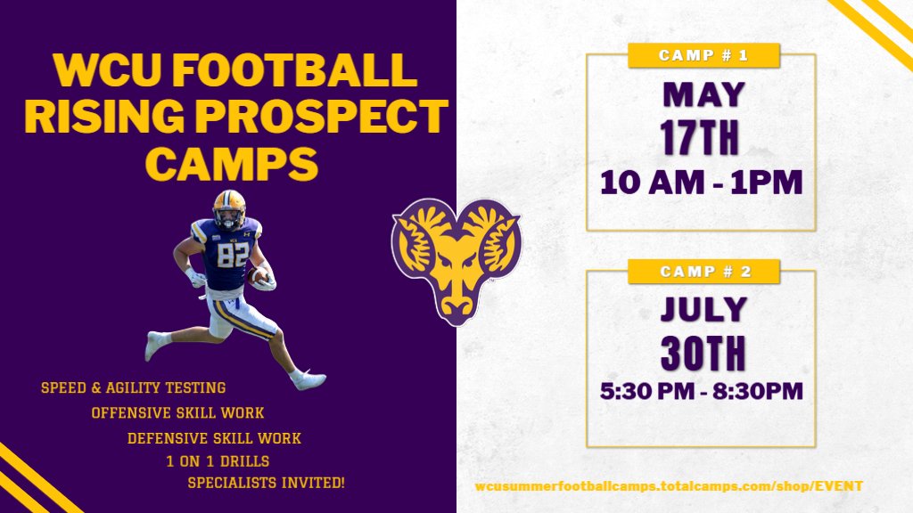 That's a wrap on our 2025 recruiting, easiest way to get on our recruiting board is to show out at one of our Prospect Camps! Register asap to reserve your spot!
wcusummerfootballcamps.totalcamps.com/shop/EVENT