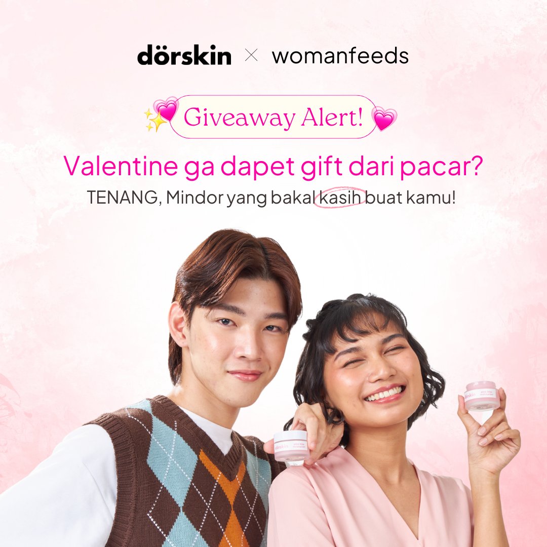 womanfeeds_id's tweet image. ✨VALENSKIN GIVEAWAY✨

Valentine ga dapet gift dari pacar?
Sini sini merapat, @hellodorskin aja yang kasih gift buat kalian 🤭

Ada 3 Pink Bliss Moisturizer buat gift Valentine kalian nih. Cek rulesnya di next tweet! ⤵️🩷