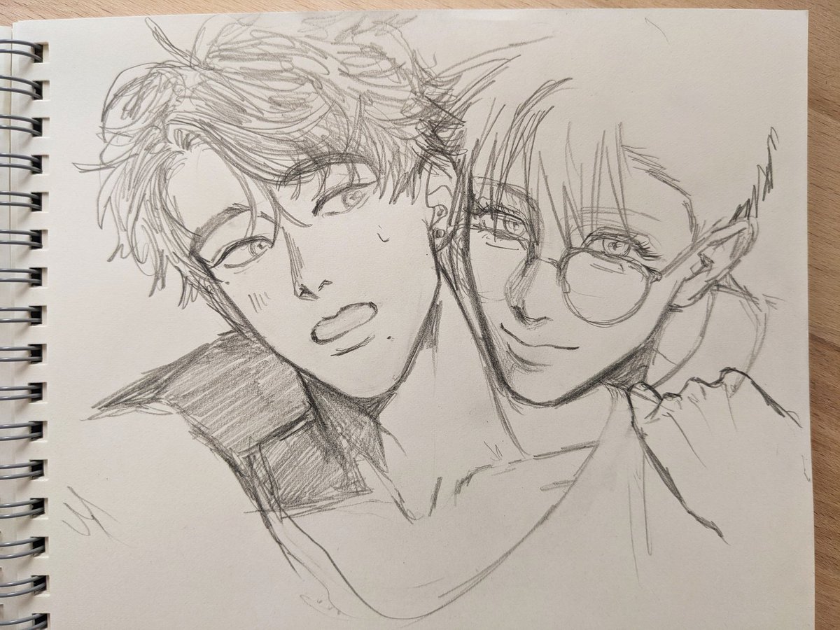HANAE_ml's tweet photo. OC: Ame and Milan 
#ocart #occouple #bl #blcouple #sketchbook #オリキャラ #オリジナルbl https://t.co/xwq8sBYBRH