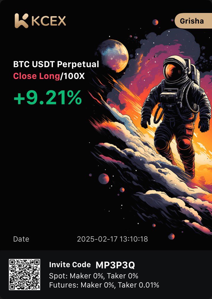 Grisha20201's tweet photo. Join me on KCEX @KCEX_Official to enjoy the lowest fees in the market, free withdrawals, and up to 1000 USDT in futures bonuses! Use my invitation code MP3P3Q and click here to sign up now: https://t.co/2DEW2pGHlb https://t.co/vgFrfrSlGo