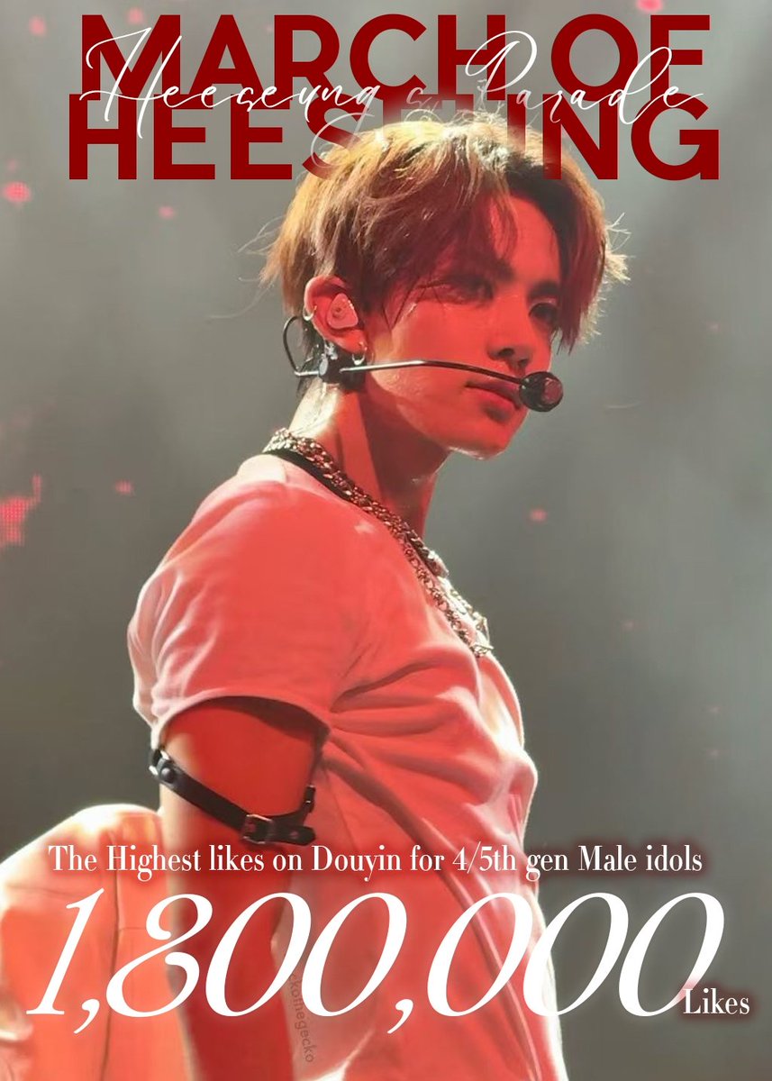 It's already 1.85million likes on Douyin and have set a new record for 4th/5th Gen kpop male idols ☺️

HEESEUNG TREND PARADE LEADER
#MARCHingwithHEESEUNG
#heeseungmarchchallenge
#HEESEUNG #희승 #李羲承